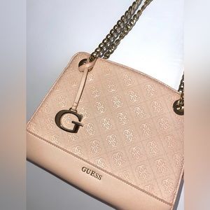 BLUSH & GOLD GUESS PURSE